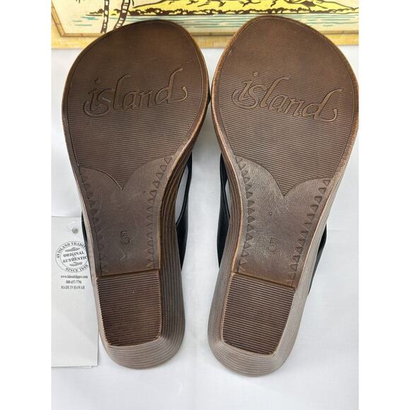 Island Slipper Womens Flower Style Sandals Size 5 Made in Hawaii Brand New W/Box - Picture 5 of 16
